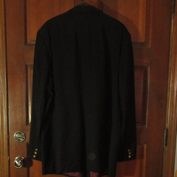 TESSUTO LESSONA Jackets & Coats Mens Black Lined Wool Jacket